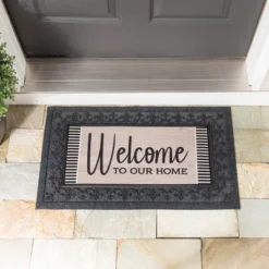 Evergreen Wood Grain Welcome Sassafras Indoor Outdoor Switch Doormat 1'10"x10" Multicolored -Optimal Home Decoration GUEST 03118ccd d2ac 48fd b594 4beac076130e