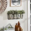 Evergreen Galvanized Metal Wall Pockets "LOVE"