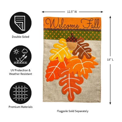 Evergreen Fall Leaves Garden Burlap Flag 12.5 X 18 Inches Indoor Outdoor Decor 1 Evergreen Fall Leaves Garden Burlap Flag 12.5 X 18 Inches Indoor Outdoor Decor