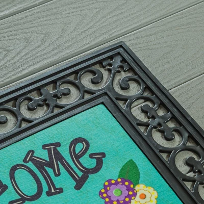 Evergreen Black Fleur Scroll Sassafras Floor Mat Indoor Outdoor Rubber Tray 18"x30" Fits Sassafras Inserts 10"x22" Black 2 Evergreen Black Fleur Scroll Sassafras Floor Mat Indoor Outdoor Rubber Tray 18"x30" Fits Sassafras Inserts 10"x22" Black - Image 2