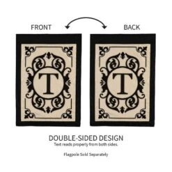 Evergreen Flag Cambridge Chic Letter T Monogram Applique Garden Flag - 12.5" Wide X 18" High 6 Evergreen Flag Cambridge Chic Letter T Monogram Applique Garden Flag - 12.5" Wide X 18" High -Optimal Home Decoration GUEST 091e5ffc 4af1 4fff 8564 2c20b9cb5eb4