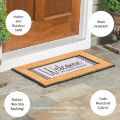 Evergreen Wood Grain Welcome Sassafras Indoor Outdoor Switch Doormat 1'10"x10" Multicolored -Optimal Home Decoration GUEST 0b0ad7dd ec58 41ed 8d09 a95c44fab59d
