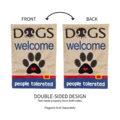 Evergreen Flag Dogs Welcome People Tolerated Garden Burlap Flag 9 Evergreen Flag Dogs Welcome People Tolerated Garden Burlap Flag -Optimal Home Decoration GUEST 0e3a0f46 8870 4c12 8b55 92d0760c9dc4