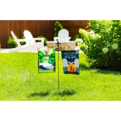 Evergreen Welcome To Our Fire Pit Garden Suede Flag -Optimal Home Decoration GUEST 0f03d8f4 f7c5 4d06 a3ab a6503b82f9d1