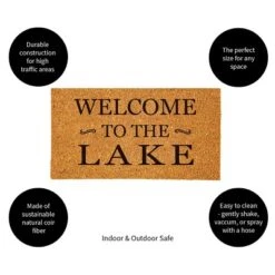 Evergreen 16 X 28 Inches Welcome To The Lake Door Mat | Non-Slip Rubber Backing | Dirt Catching Natural Coir | Indoor And Outdoor Home Decor -Optimal Home Decoration GUEST 0f30ee78 d3df 4c9f 8fab 6894328ab6c1