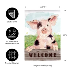 Evergreen Spotted Pig Garden Suede Flag -Optimal Home Decoration GUEST 0fc63b42 5482 4981 84f0 6f3944761564
