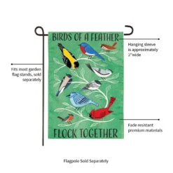 Evergreen Flock Together Garden Flag Garden Burlap Flag 12.5 X 18 Inches Indoor Outdoor Decor