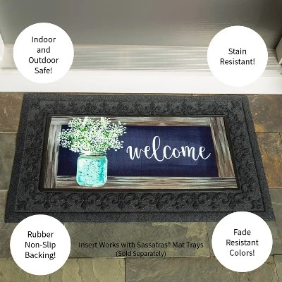 Evergreen Hanging Mason Jar Sassafras Indoor Outdoor Switch Doormat 1'10"x10" Multicolored 2 Evergreen Hanging Mason Jar Sassafras Indoor Outdoor Switch Doormat 1'10"x10" Multicolored - Image 2