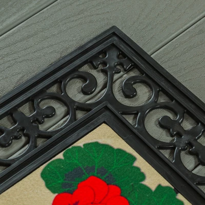 Evergreen Black Fleur Scroll Sassafras Floor Mat Indoor Outdoor Rubber Tray 18"x30" Fits Sassafras Inserts 10"x22" Black 5 Evergreen Black Fleur Scroll Sassafras Floor Mat Indoor Outdoor Rubber Tray 18"x30" Fits Sassafras Inserts 10"x22" Black - Image 5