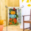 Evergreen Pumpkin Stack Garden Suede Flag 12.5 X 18 Inches Indoor Outdoor Decor
