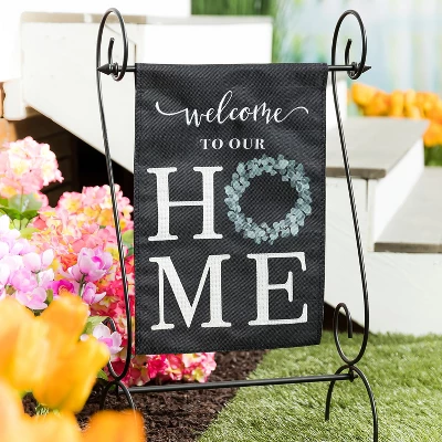 Evergreen Eucalyptus Welcome Garden Burlap Flag 12.5 X 18 Inches Indoor Outdoor Decor 5 Evergreen Eucalyptus Welcome Garden Burlap Flag 12.5 X 18 Inches Indoor Outdoor Decor - Image 5