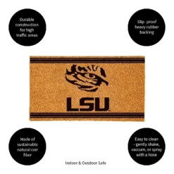 Evergreen Louisiana State University Logo Turf Mat, Brown- 28 X 16 Inches Indoor Outdoor Doormat -Optimal Home Decoration GUEST 1976d6de 3afa 4375 8754 209c423d3626