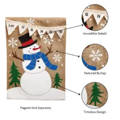 Evergreen Let It Snow Garden Burlap Flag 12.5 X 18 Inches Indoor Outdoor Decor -Optimal Home Decoration GUEST 19e3d260 9826 402f a6db 1bc0aabb443e
