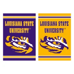 Evergreen Embossed Suede Flag, House Size, Louisiana State University
