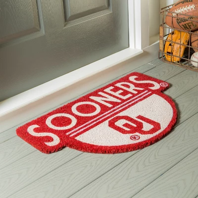 Evergreen University Of Oklahoma Indoor Outdoor Natural Shaped Coir Doormat 1'6"x2'4" Multicolored 1 Evergreen University Of Oklahoma Indoor Outdoor Natural Shaped Coir Doormat 1'6"x2'4" Multicolored