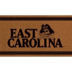 Evergreen East Carolina University Logo Turf Mat, Brown- 28 X 16 Inches Indoor Outdoor Doormat