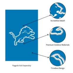 Evergreen NFL Detroit Lions Applique House Flag 28 X 44 Inches Outdoor Decor For Homes And Gardens -Optimal Home Decoration GUEST 22596c5d b1a1 4a09 99e1 4ba01744445d