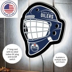 Evergreen Ultra-Thin Edgelight LED Wall Decor, Helmet, Edmonton Oilers- 15.6 X 19 Inches Made In USA -Optimal Home Decoration GUEST 229b029c 45b4 4f84 bee6 42805fe79111