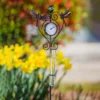 Evergreen Dragonfly Thermometer & Rain Gauge Garden Stake