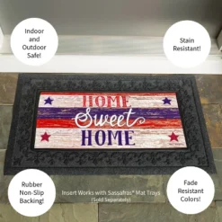 Evergreen Farmhouse Home Sweet Home Sassafras Indoor Outdoor Switch Doormat 1'10"x10" Multicolored -Optimal Home Decoration GUEST 24a691ee 6b3e 42f8 83ce 91fbdc4280c1