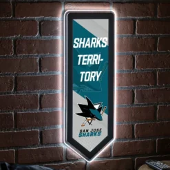 Evergreen Ultra-Thin Glazelight LED Wall Decor, Pennant, San Jose Sharks- 9 X 23 Inches Made In USA -Optimal Home Decoration GUEST 253fd3e7 3fd6 4238 b33b a31547e6db5a