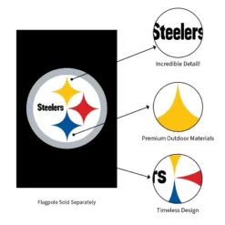 Evergreen NFL Pittsburgh Steelers Applique House Flag 28 X 44 Inches Outdoor Decor For Homes And Gardens -Optimal Home Decoration GUEST 25568dc9 829f 4f55 b74d 55523f7717b4