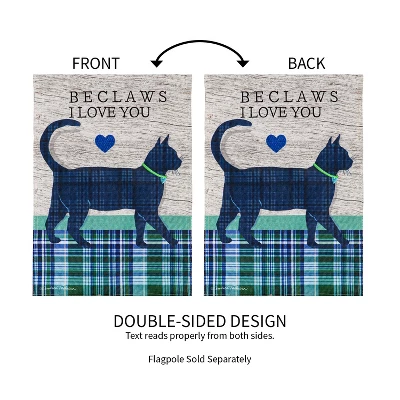 Evergreen Beclaws I Love You Garden Burlap Flag 12.5 X 18 Inches Indoor Outdoor Decor 2 Evergreen Beclaws I Love You Garden Burlap Flag 12.5 X 18 Inches Indoor Outdoor Decor - Image 2