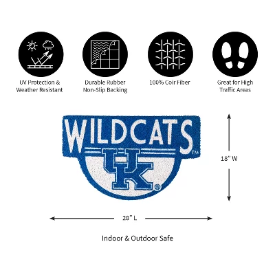 Evergreen University Of Kentucky Indoor Outdoor Natural Shaped Coir Doormat 1'6"x2'4" Multicolored 2 Evergreen University Of Kentucky Indoor Outdoor Natural Shaped Coir Doormat 1'6"x2'4" Multicolored - Image 2