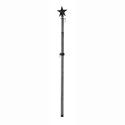 Evergreen Star Metal Extendable House Flag Pole, Black 1 Evergreen Star Metal Extendable House Flag Pole, Black