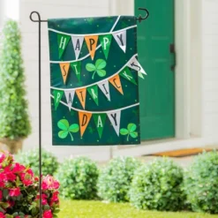 Evergreen St. Paddy's Day Banner Garden Applique Flag 12.5 X 18 Inches Indoor Outdoor Decor