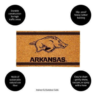 Evergreen University Of Arkansas Logo Turf Mat, Brown- 28 X 16 Inches Indoor Outdoor Doormat 3 Evergreen University Of Arkansas Logo Turf Mat, Brown- 28 X 16 Inches Indoor Outdoor Doormat - Image 3