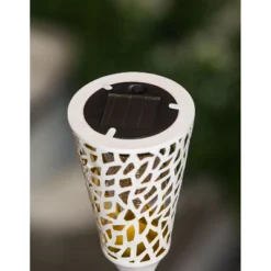 Evergreen Tapered Laser Cut Solar Interchangeable Finial, Ivory- 3.75x7.5x3.75 In Durable Hardware For Flags -Optimal Home Decoration GUEST 2b9a14bf 98b8 479f 976b 0f3773598076