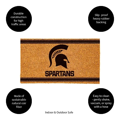 Evergreen Michigan State University Logo Turf Mat, Brown- 28 X 16 Inches Indoor Outdoor Doormat 3 Evergreen Michigan State University Logo Turf Mat, Brown- 28 X 16 Inches Indoor Outdoor Doormat - Image 3