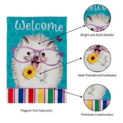 Evergreen Hedgehog Pal Garden Linen Flag 12.5 X 18 Inches Indoor Outdoor Decor -Optimal Home Decoration GUEST 2f3cc32c 6897 4741 ac60 4d8ecb18c63c