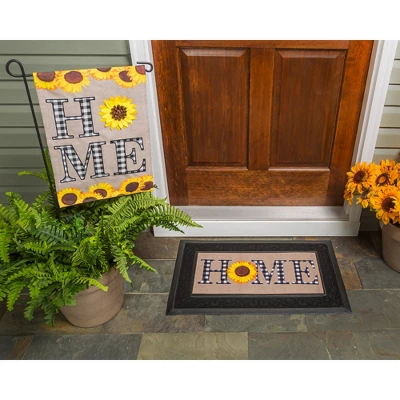 Evergreen Sunflower Home Sassafras Indoor Outdoor Switch Doormat 1'10"x10" Multicolored 3 Evergreen Sunflower Home Sassafras Indoor Outdoor Switch Doormat 1'10"x10" Multicolored - Image 3