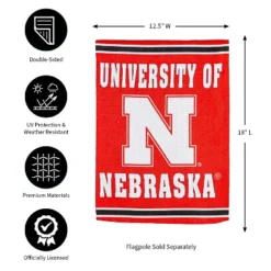 Evergreen Embossed Suede Flag, GDN Size, University Of Nebraska -Optimal Home Decoration GUEST 30123cda d1b4 473c 9e9f 376568a29fb1