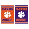 Evergreen Embossed Suede Flag, House Size, Clemson University