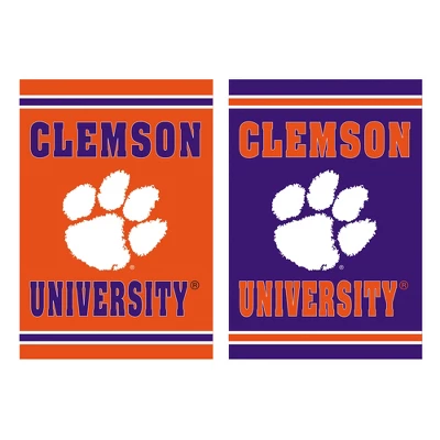 Evergreen Embossed Suede Flag, House Size, Clemson University 1 Evergreen Embossed Suede Flag, House Size, Clemson University