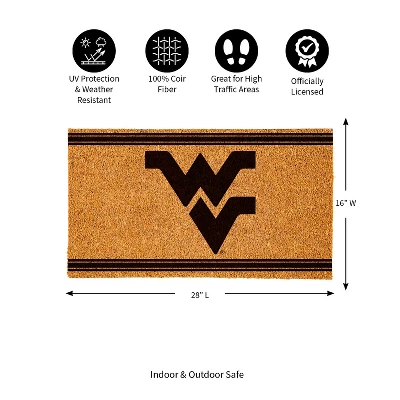 Evergreen West Virginia University Logo Turf Mat, Brown- 28 X 16 Inches Indoor Outdoor Doormat 2 Evergreen West Virginia University Logo Turf Mat, Brown- 28 X 16 Inches Indoor Outdoor Doormat - Image 2