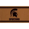 Evergreen Michigan State University Logo Turf Mat, Brown- 28 X 16 Inches Indoor Outdoor Doormat