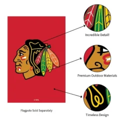 Evergreen NHL Chicago Blackhawks Applique House Flag 28 X 44 Inches Outdoor Decor For Homes And Gardens -Optimal Home Decoration GUEST 3158a48e 05e3 486a bed0 5c472d4edee2