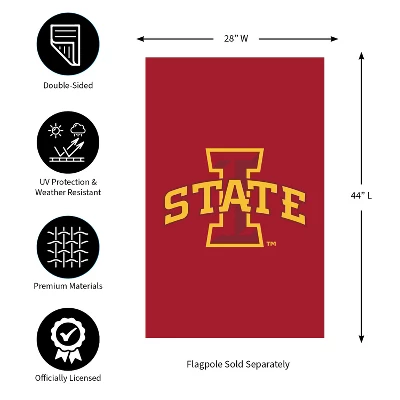 Evergreen NCAA Iowa State University Applique House Flag 28 X 44 Inches Outdoor Decor For Homes And Gardens 6 Evergreen NCAA Iowa State University Applique House Flag 28 X 44 Inches Outdoor Decor For Homes And Gardens - Image 6