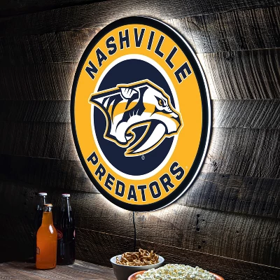 Evergreen Ultra-Thin Edgelight LED Wall Decor, Round, Nashville Predators- 23 X 23 Inches Made In USA 5 Evergreen Ultra-Thin Edgelight LED Wall Decor, Round, Nashville Predators- 23 X 23 Inches Made In USA - Image 5