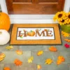 Evergreen Pumpkin Home Sassafras Indoor Outdoor Switch Doormat 1'10"x10" Multicolored