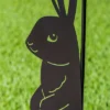Home & Garden 42.0" Bunny Garden Flag Stand Laser Cut Evergreen Enterprises Inc - Decorative Garden Stakes