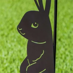 Home & Garden 42.0" Bunny Garden Flag Stand Laser Cut Evergreen Enterprises Inc - Decorative Garden Stakes
