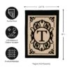 Evergreen Flag Cambridge Chic Letter T Monogram Applique Garden Flag - 12.5" Wide X 18" High