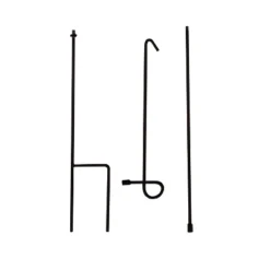 Evergreen Flag Elegant Sturdy Black Metal 3 Piece Garden Flag Stand - 15" Long X 42" High -Optimal Home Decoration GUEST 3d3849d7 0871 4f1c 816f 7fa9afe42511