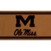 Evergreen University Of Mississippi Logo Turf Mat, Brown- 28 X 16 Inches Indoor Outdoor Doormat