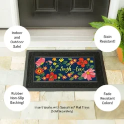 Evergreen Live Laugh Love Floral Sassafras Indoor Outdoor Switch Doormat 1'10"x10" Blue 7 Evergreen Live Laugh Love Floral Sassafras Indoor Outdoor Switch Doormat 1'10"x10" Blue -Optimal Home Decoration GUEST 3e40464b bc99 47eb 9c42 4eff2c3a3b29